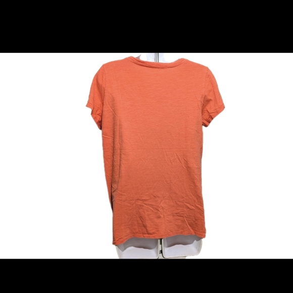 Eileen Fisher Short Sleeve Tee T Shirt XS Orange Minimalist Sustainable #585 - Picture 8 of 9